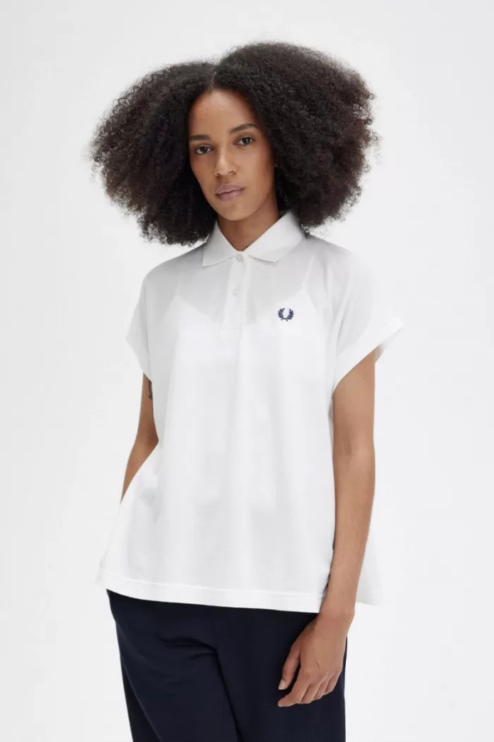 Fred Perry A-Line Piqué Women’s Polo Shirt Snow White JWBFG8506