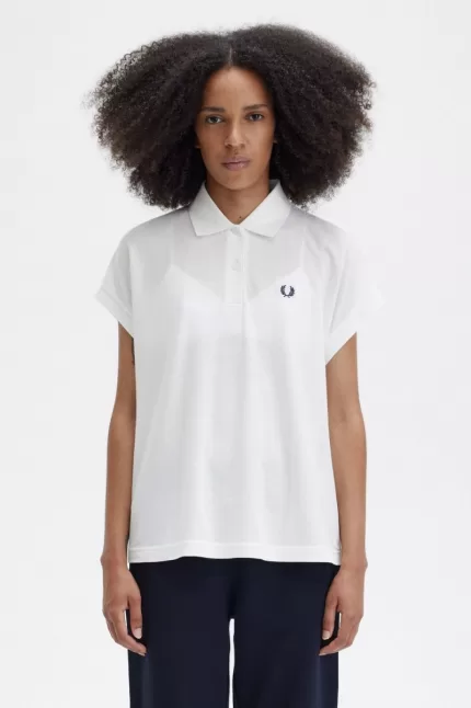 Fred Perry A-Line Piqué Women’s Polo Shirt Snow White JWBFG8506