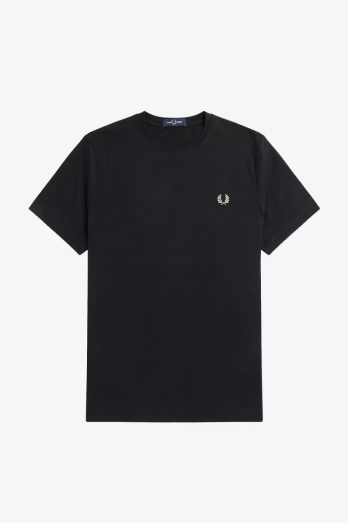 Fred Perry Abstract Graphic Men’s T-Shirt Black White RDCLF6170