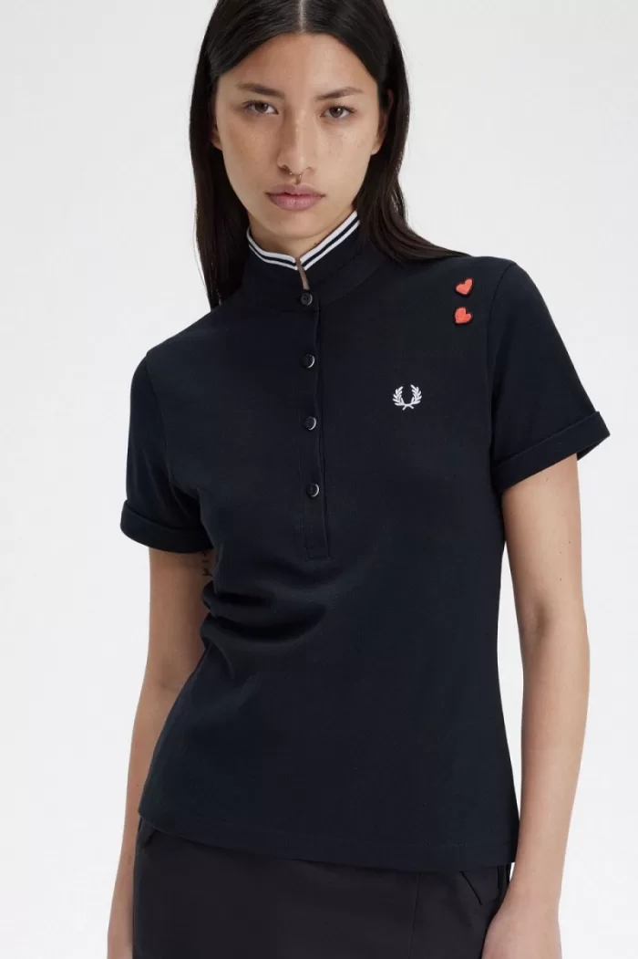 Fred Perry Amy Women’s Polo Shirt Black OABTZ6572