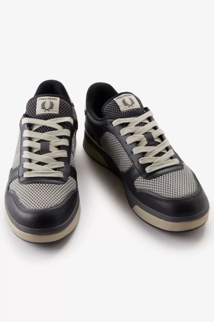 Fred Perry B300 Men’s Trainers Black Gunmetal ZWFSK8703