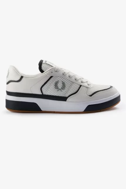 Fred Perry B300 Men’s Trainers Snow White Mint GSXNO3187