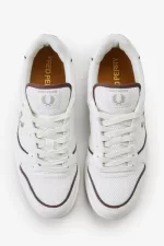 Fred Perry B300 Men’s Trainers Snow White Warm Grey ZJTIO7658