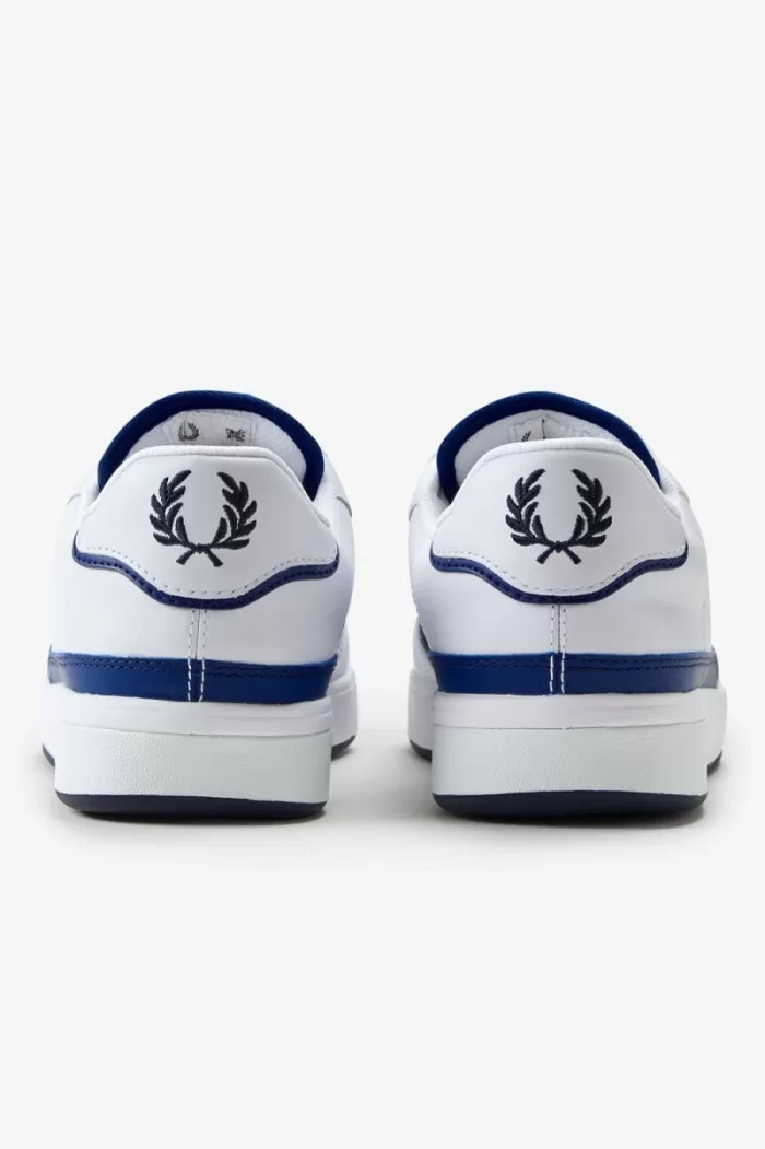 Fred Perry B300 Men’s Trainers White Navy LJVZO0426