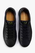 Fred Perry B71 Men’s Tennis Shoes Black Gold LHFZC8514