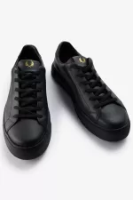 Fred Perry B71 Men’s Tennis Shoes Black Gold LHFZC8514