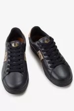 Fred Perry B721 Men’s Tennis Shoes Black Green EMPNR2314