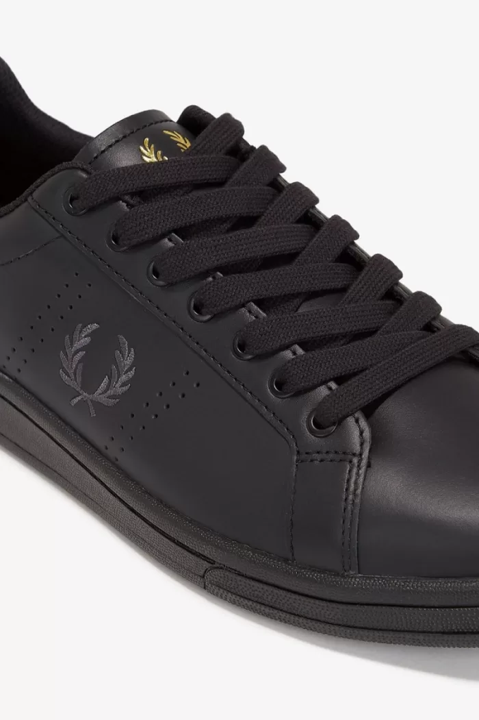 Fred Perry B721 Men’s Tennis Shoes Black Gunmetal SVYRE6915