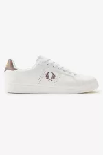 Fred Perry B721 Men’s Tennis Shoes Ivory Dark Red RKJGF3712