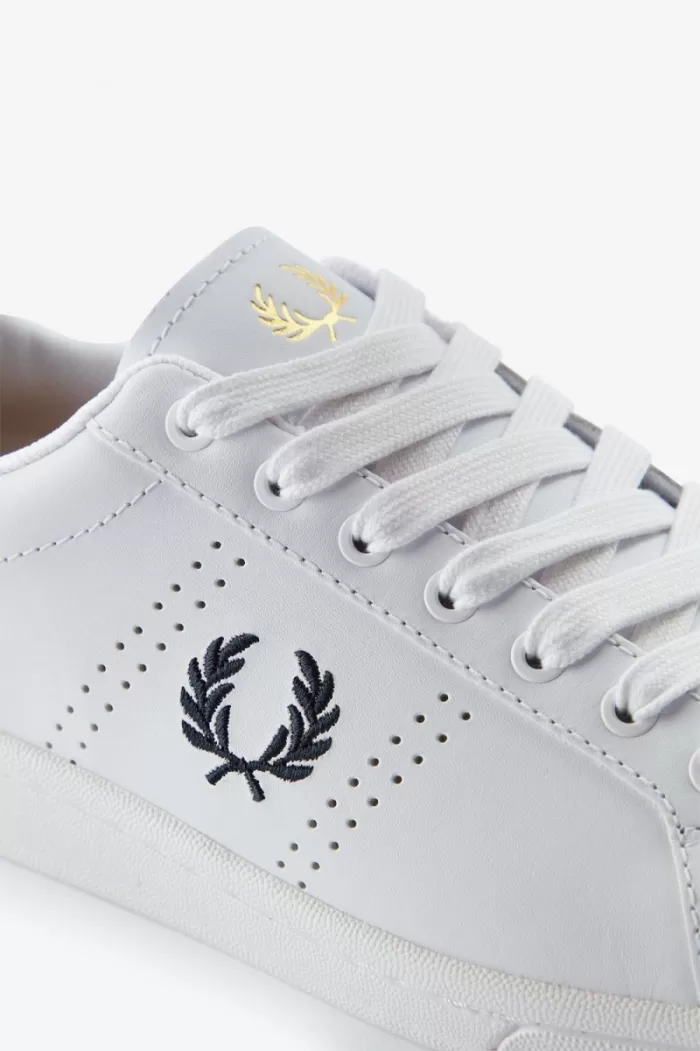 Fred Perry B721 Men’s Tennis Shoes White Navy UIGNA3165