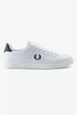 Fred Perry B721 Men’s Tennis Shoes White Navy UIGNA3165