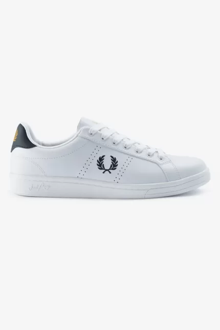 Fred Perry B721 Men’s Tennis Shoes White Navy UIGNA3165