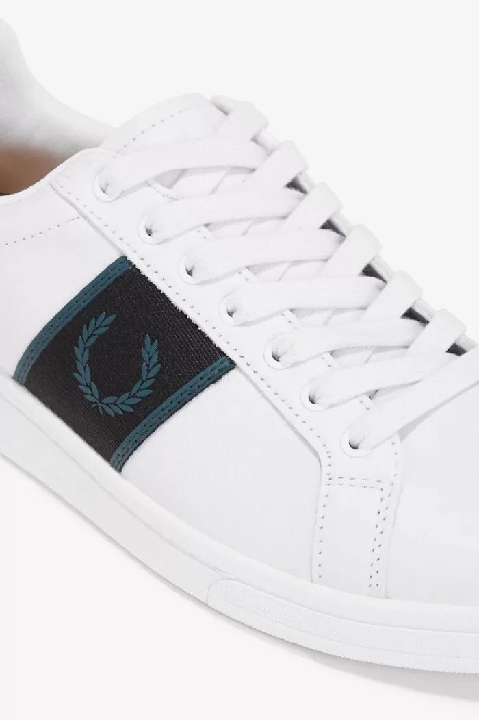 Fred Perry B721 Men’s Tennis Shoes White Petrol Blue UDJRN0641