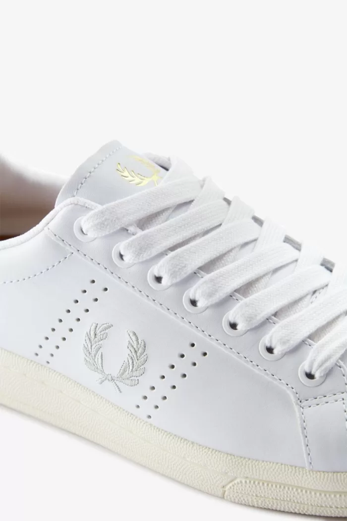 Fred Perry B721 Men’s Tennis Shoes White Light Mint FUDYA0459