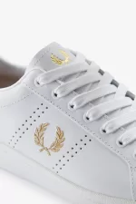 Fred Perry B721 Men’s Tennis Shoes White Metallic Gold JNUMI7358