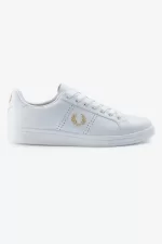 Fred Perry B721 Men’s Tennis Shoes White Metallic Gold JNUMI7358