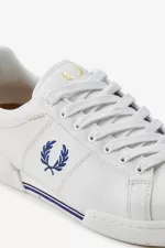 Fred Perry B722 Men’s Tennis Shoes Ivory Shaded Cobalt VUAEC6208