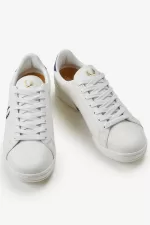 Fred Perry B722 Men’s Tennis Shoes Ivory Shaded Cobalt VUAEC6208