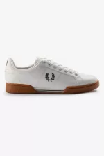 Fred Perry B722 Men’s Tennis Shoes Snow White Field Green WXYGP0537