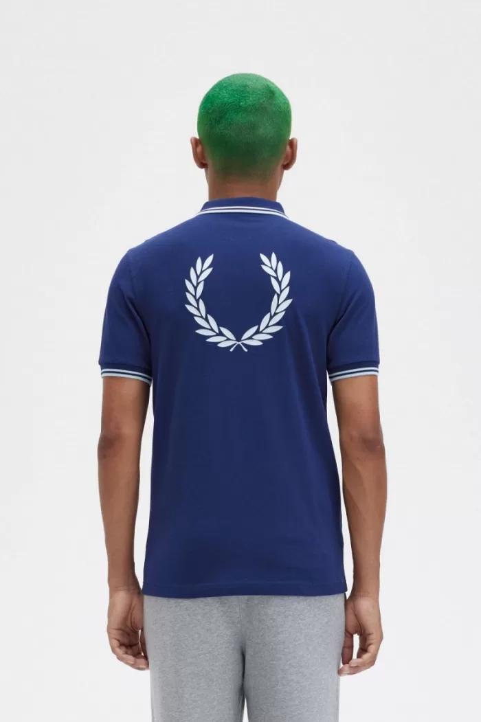 Fred Perry Back Graphic Men’s Polo Shirt French Navy DSALT5140