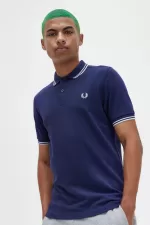 Fred Perry Back Graphic Men’s Polo Shirt French Navy DSALT5140