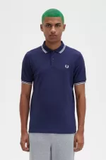 Fred Perry Back Graphic Men’s Polo Shirt French Navy DSALT5140