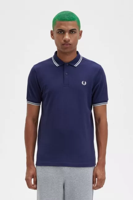 Fred Perry Back Graphic Men’s Polo Shirt French Navy DSALT5140