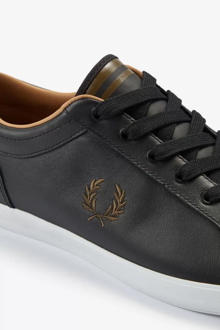 Fred Perry Baseline Men’s Tennis Shoes Black YRLSX3851