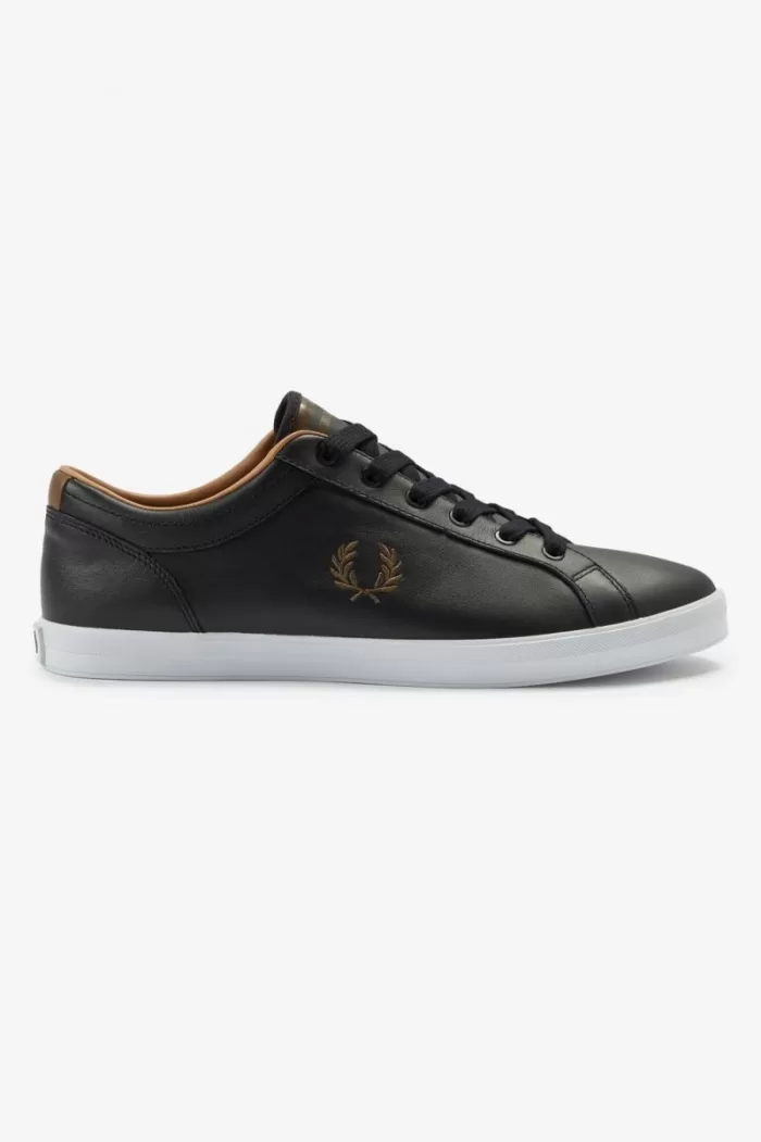 Fred Perry Baseline Men’s Tennis Shoes Black YRLSX3851