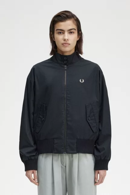 Fred Perry Batwing Zip-Through Women’s Jackets Navy NVRAD7041