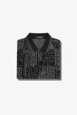 Fred Perry Block Graphic Men’s Polo Shirt Gunmetal QYDIW8157