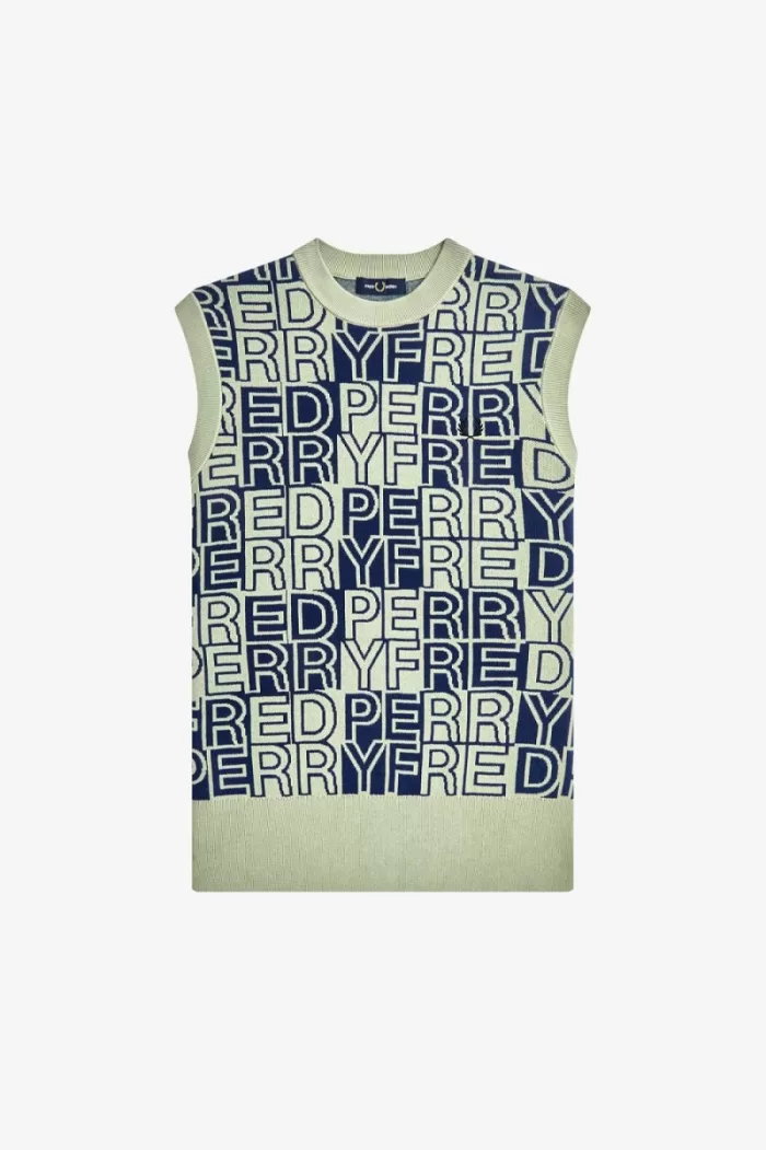 Fred Perry Block Graphic Men’s Tanks Mint DFIWG5967