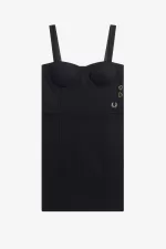 Fred Perry Bodycon Women’s Dress Black JBMGW8627