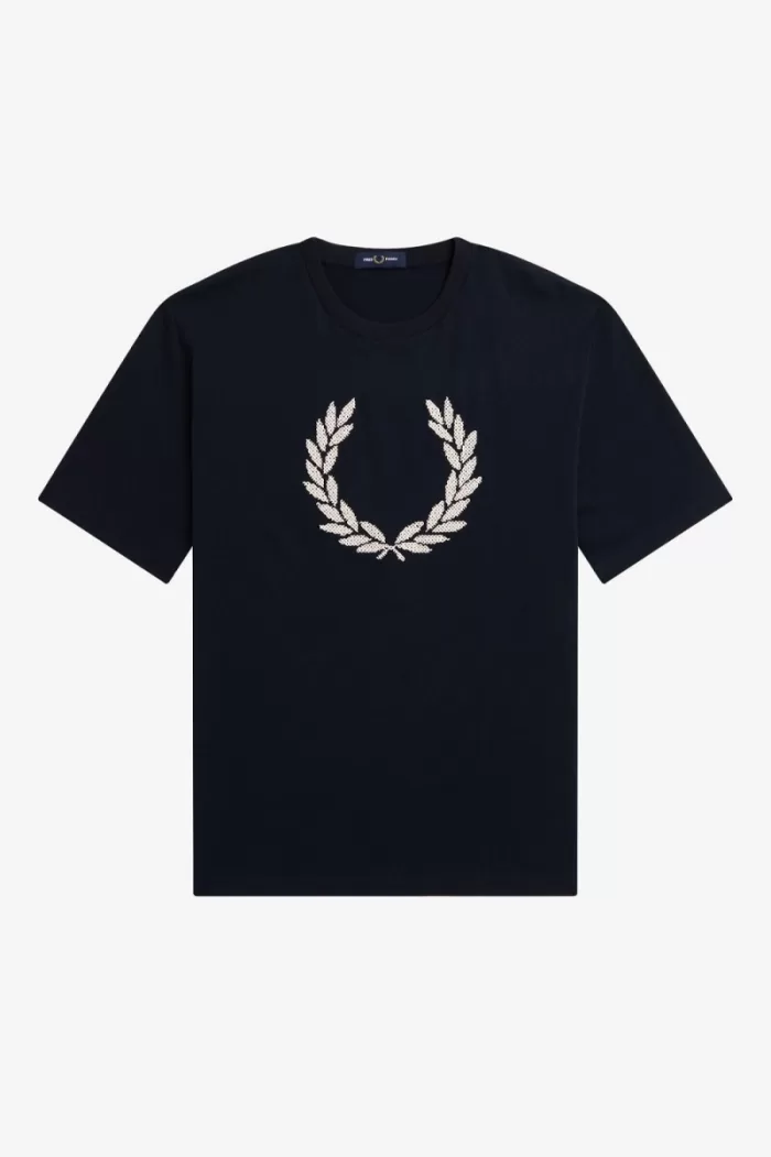 Fred Perry Bold Laurel Wreath Women’s T-Shirt Navy CARIF4321