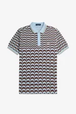 Fred Perry Bold Print Men’s Polo Shirt Turquoise QBSRZ2689