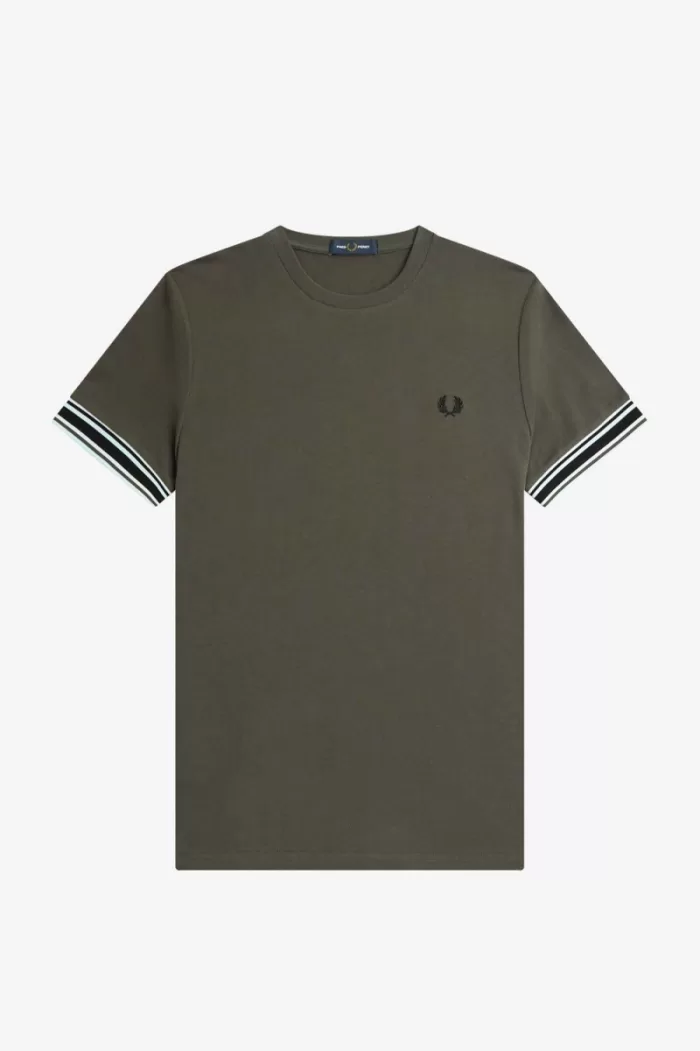 Fred Perry Bold Tipped Piqué Men’s T-Shirt Field Green XJECG7934