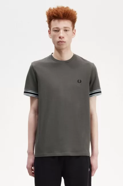 Fred Perry Bold Tipped Piqué Men’s T-Shirt Field Green XJECG7934