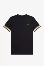 Fred Perry Bold Tipped Piqué Men’s T-Shirt Black UVYNL8512