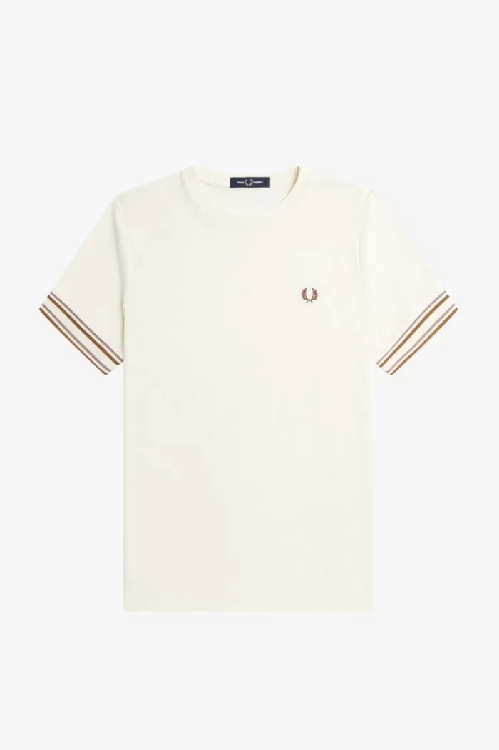 Fred Perry Bold Tipped Piqué Men’s T-Shirt Beige KUANL3801