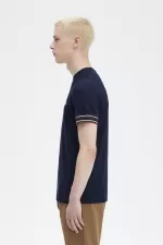 Fred Perry Bold Tipped Piqué Men’s T-Shirt Navy MSXPC6281