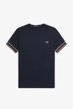 Fred Perry Bold Tipped Piqué Men’s T-Shirt Navy MSXPC6281