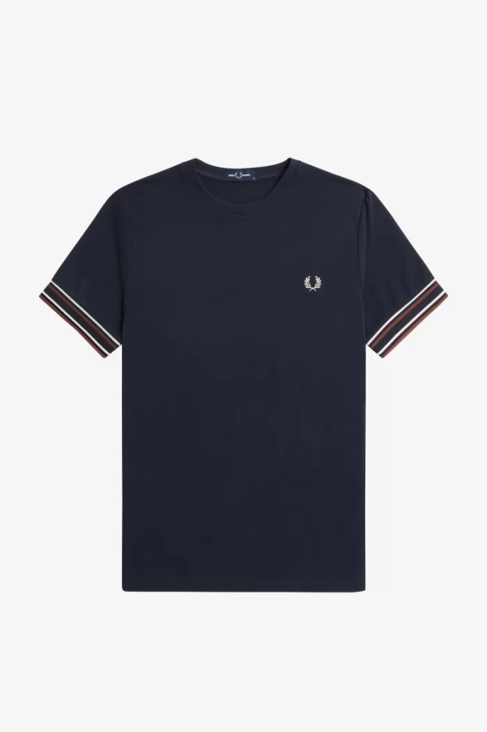 Fred Perry Bold Tipped Piqué Men’s T-Shirt Navy MSXPC6281