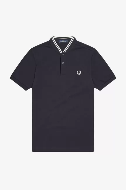 Fred Perry Bomber Collar Men’s Polo Shirt Navy NFCXL3701