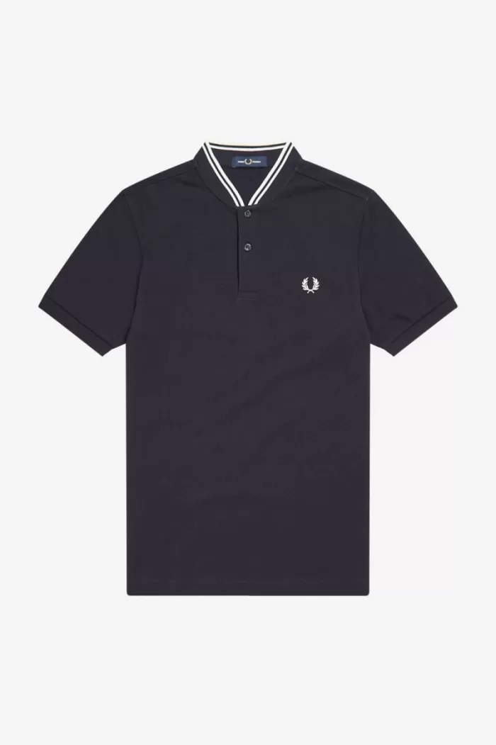 Fred Perry Bomber Collar Men’s Polo Shirt Navy NFCXL3701