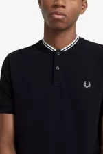 Fred Perry Bomber Collar Men’s Polo Shirt Black CZBNH7801