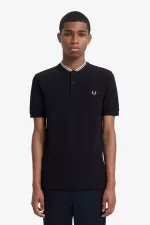 Fred Perry Bomber Collar Men’s Polo Shirt Black CZBNH7801