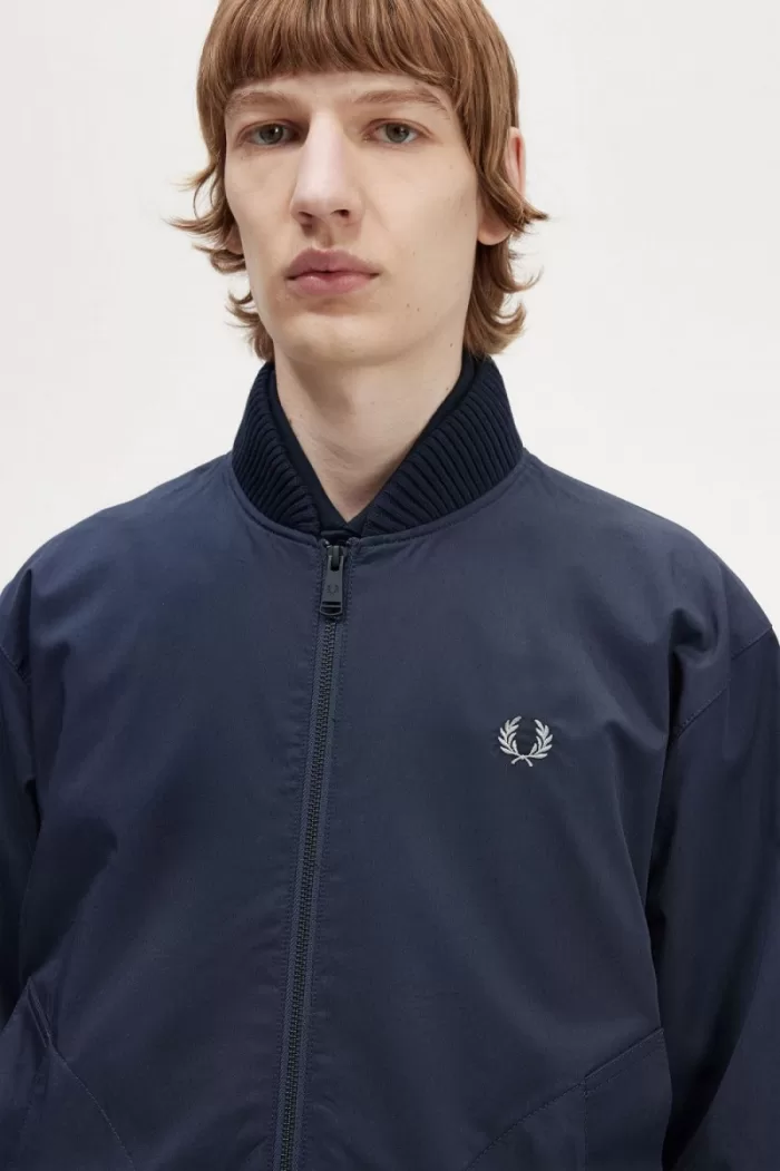 Fred Perry Bomber Men’s Jackets Navy YTKSC1436