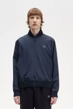 Fred Perry Bomber Men’s Jackets Navy YTKSC1436