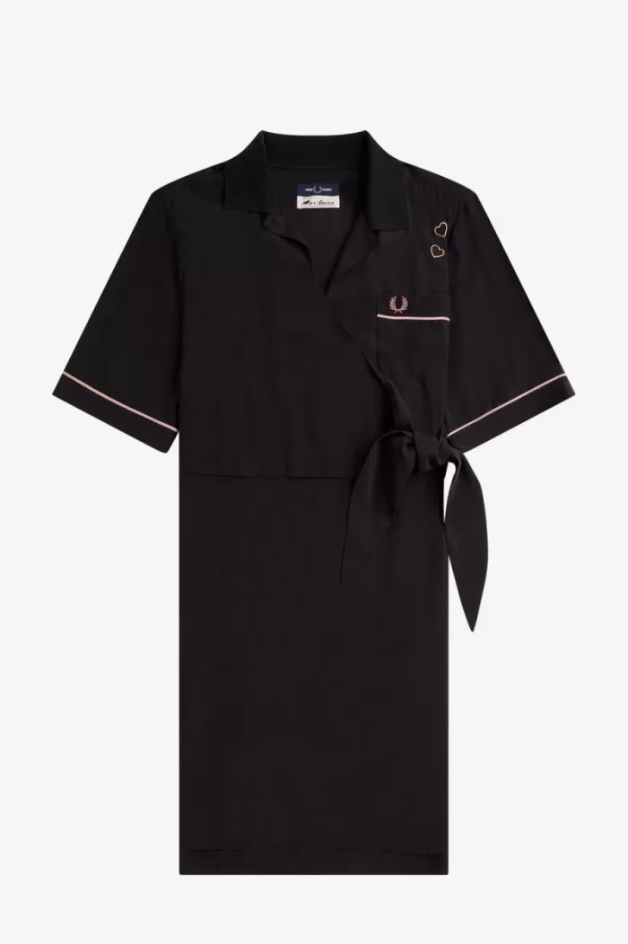 Fred Perry Bowling Shirt Women’s Dress Black FGYBX6235