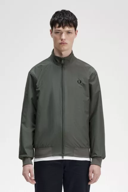 Fred Perry Brentham Men’s Jackets Field Green SBUDO1079